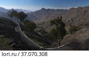 Gran Canaria, landscape of the central montainous part of the island, Las Cumbres, ie The Summits (2021 год). Стоковое фото, фотограф Tamara Kulikova / Фотобанк Лори