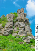 The rock complex of Tustan in Ukraine (2021 год). Стоковое фото, фотограф Sergii Zarev / Фотобанк Лори