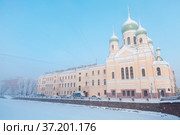 Saint Isidore Church on a winter day. Saint-Petersburg (2018 год). Стоковое фото, фотограф EugeneSergeev / Фотобанк Лори