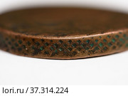 Старинная русская медная монета пять копеек 1775 года. Гурт. Стоковое фото, фотограф Игорь Низов / Фотобанк Лори