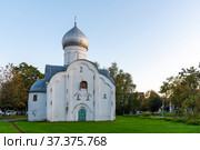 Церковь Власия, епископа Севастийского, на Волосове улице. Великий Новгород (2019 год). Стоковое фото, фотограф Александр Щепин / Фотобанк Лори