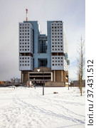 Доминанта Калининграда — Дом Советов. Калининград (2021 год). Редакционное фото, фотограф Сергей Афанасьев / Фотобанк Лори