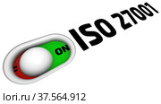 Включение и отключение стандарта ISO 27001. Сертификация. Стоковая анимация, аниматор WalDeMarus / Фотобанк Лори
