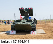 Противовоздушная оборона. Зенитный ракетный пушечный комплекс Стрела-10М3 (2021 год). Редакционное фото, фотограф Андрей Цыганков / Фотобанк Лори