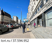 Московский государственный университет стоматологии имени Евдокимова на улице Долгоруковская в Москве весной (2022 год). Редакционное фото, фотограф Овчинникова Ирина / Фотобанк Лори