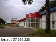 Telavi, Georgia - October 01, 2018: Small airport Mimino in the provincial Georgian town of Telavi. Редакционное фото, фотограф Юлия Бабкина / Фотобанк Лори