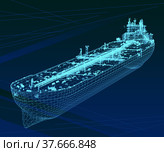 Oil tanker scheme. 3d-rendering. Редакционная иллюстрация, иллюстратор Наталья Лагуткина / Фотобанк Лори
