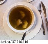Young bull meat in its own juice with herbs. Khashlama. Стоковое фото, фотограф Яков Филимонов / Фотобанк Лори