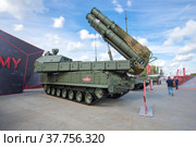 Пусковая установка зенитно-ракетного комплекса  Бук-М3 на международном военно-техническом форумае "Армия-2020". Парк Патриот. Редакционное фото, фотограф Виктор Карасев / Фотобанк Лори