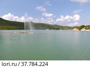 Abrau of Durso township and lake. Caucasus. Russia. Стоковое фото, фотограф Арестов Андрей Павлович / Фотобанк Лори