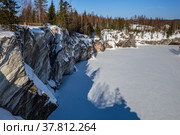 Ruskeala mountain park (2021 год). Редакционное фото, фотограф Юлия Бабкина / Фотобанк Лори