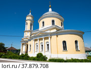 Церковь Воздвижения Креста Господня (Крестовоздвиженская церковь). Лето. Солнечный день. Коломенский кремль. Коломна. Московская область. Россия (2022 год). Редакционное фото, фотограф E. O. / Фотобанк Лори