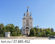 Градо-Хабаровский собор Успения Божией Матери в Хабаровске, Россия (2017 год). Редакционное фото, фотограф Елена Абдураманова / Фотобанк Лори