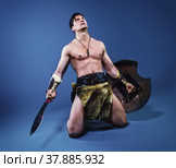 Ancient warrior  barbarian. Стоковое фото, фотограф Сергей Великанов / Фотобанк Лори