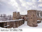 Koporye fortress (2021 год). Стоковое фото, фотограф Юлия Бабкина / Фотобанк Лори
