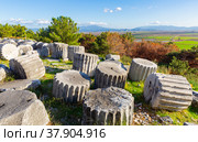 Athena temple in Priene, Turkey. Стоковое фото, фотограф Яков Филимонов / Фотобанк Лори