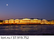 Famous Senate and Synod building with night illumination, St. Petersburg, Russia (2015 год). Стоковое фото, фотограф Юлия Бабкина / Фотобанк Лори