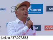 Бывший министр транспорта РФ, генеральный директор компании "АвтоВАЗ" Максим Соколов во время торжественной церемонии награждения участников международного ралли "Шелковый путь" в "Лужниках" города Москва, Россия (2022 год). Редакционное фото, фотограф Николай Винокуров / Фотобанк Лори