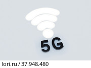 5G room sunlight concept 3D illustration. Стоковая иллюстрация, иллюстратор Максим Иванов / Фотобанк Лори
