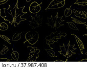 Abstract background of autumn leaves. Color inversion. Стоковое фото, фотограф Ярославский Максим / Фотобанк Лори