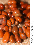 Red jasper irregular beads. Стоковое фото, фотограф Анна Павлова / Фотобанк Лори