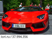 Lamborghini Aventador LP 700-4 на параде спортивных автомобилей (2015 год). Редакционное фото, фотограф Анна Карасева / Фотобанк Лори