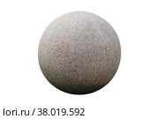 Stone ball isolated on a white background. Стоковое фото, фотограф Поликарпов Владимир Владимирович / Фотобанк Лори