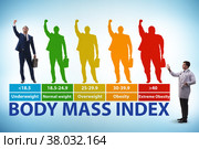 Concept of BMI - body mass index. Стоковое фото, фотограф Elnur / Фотобанк Лори