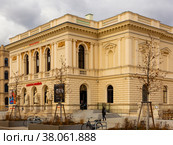 Vienna, Austria - January 28, 2022: Albertina Modern, modern art museum in Vienna. Стоковое фото, фотограф Яков Филимонов / Фотобанк Лори