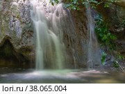Водопады Каверзинские в Тамбовской щели. Краснодарский край, село Хребтовое, лето 2022. Стоковое фото, фотограф Михаил Таратонов / Фотобанк Лори