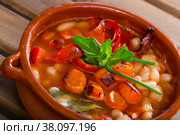 Dish of Bulgarian cuisine Bob Chorba. Стоковое фото, фотограф Яков Филимонов / Фотобанк Лори