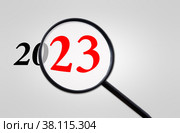 2023 Magnifying Glass. Стоковая иллюстрация, иллюстратор Евгений Ткачёв / Фотобанк Лори