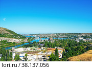 Вид на Инкерманскую бухту и город Инкерман (2022 год). Стоковое фото, фотограф Макаров Алексей / Фотобанк Лори