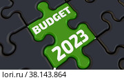 Budget 2022 and budget 2023. The text on the puzzles. Стоковая анимация, аниматор WalDeMarus / Фотобанк Лори