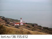 Пейзаж с маяком на берегу залива. Стоковое фото, фотограф Анастасия Жукова / Фотобанк Лори