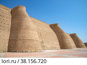 У стены старой крепости Арк. Бухара, Узбекистан (2022 год). Стоковое фото, фотограф Анна Карасева / Фотобанк Лори