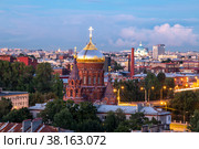 Санкт-Петербург. Церковь Богоявления Господня на Гутуевском острове (2022 год). Редакционное фото, фотограф Литвяк Игорь / Фотобанк Лори