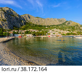 Evening view of the city of Omis (2015 год). Стоковое фото, фотограф Михаил Аккуратoв / Фотобанк Лори