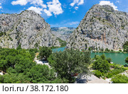 Panorama of the canyon of the river Cetina in Omis (2015 год). Стоковое фото, фотограф Михаил Аккуратoв / Фотобанк Лори