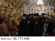 Епископ Балашихинский и Орехово-Зуевский Николай  в день нахождения мощей преподобного Сергия Радонежского в Савинском храме (2022 год). Редакционное фото, фотограф Дмитрий Неумоин / Фотобанк Лори