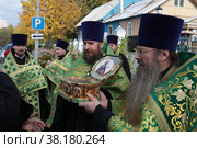 Отбытие ковчега с мощами преподобного Сергия Радонежского (2022 год). Редакционное фото, фотограф Дмитрий Неумоин / Фотобанк Лори