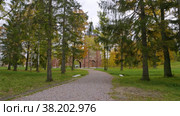 Александровский парк (Царское Село). Павильон Шапель. Alexander Park (Tsarskoye Selo). The Chapelle Pavilion. (2021 год). Редакционное видео, видеограф Евгений Романов / Фотобанк Лори