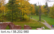 Александровский парк (Царское Село). Павильон Шапель. Alexander Park (Tsarskoye Selo). The Chapelle Pavilion. (2021 год). Редакционное видео, видеограф Евгений Романов / Фотобанк Лори