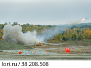 Rocket launch by TOS-1A system (2013 год). Редакционное фото, фотограф Сергей Буторин / Фотобанк Лори