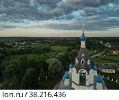 Храм Казанской иконы Божией Матери в селе Казанское Павло-посадского района М.О. (2022 год). Редакционное фото, фотограф Ярославский Максим / Фотобанк Лори