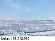 Winter ice landscape. Nanural winter background. Стоковое фото, фотограф Сергей Пристяжнюк (Serg Zastavkin) / Фотобанк Лори