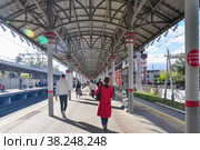 Платформа Окружная  МЦК (2020 год). Редакционное фото, фотограф Алёшина Оксана / Фотобанк Лори