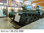 Vickers Mk Е (Викерс Амстронг 6 тонн танк) в экспозиции музея бронетехники. Парола, Финляндия (2017 год). Редакционное фото, фотограф Виктор Карасев / Фотобанк Лори