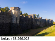 Walls of best preserved medieval town Provins in France. Стоковое фото, фотограф Яков Филимонов / Фотобанк Лори