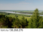 Россия, Сибирь, Тюменская область, река Иртыш, заливные луга, акватория, катера, (2018 год). Стоковое фото, фотограф Александр Циликин / Фотобанк Лори